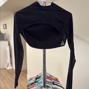 Adidas Black Long Sleeve Cut Out Bodysuit